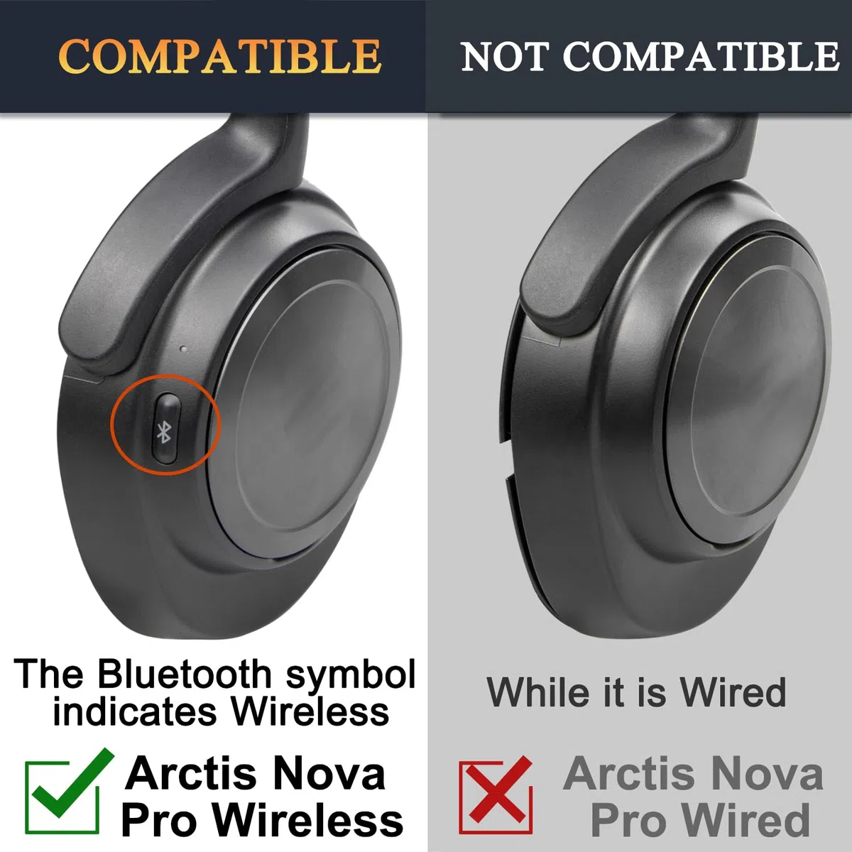 SOULWIT Cuscinetti Auricolari Ricambio in Gel Rinfrescante per Steelseries Arctis Nova Pro Wireless/Arctis Nova Elite Cuffie, Padiglioni con Schiuma Ad Alta Densità per l'Isolamento Acustico