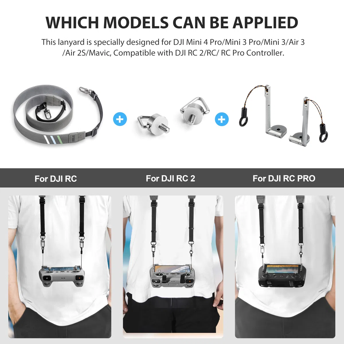 STARTRC LITO X1 equilibrio Cinghia da collo Cordino per DJI RC/RC 2/RC Pro Accessori tracolla da collo per DJI Mini 5/4/3 Pro/Mavic 3/Air 3S Accessori per cinghia remota drone
