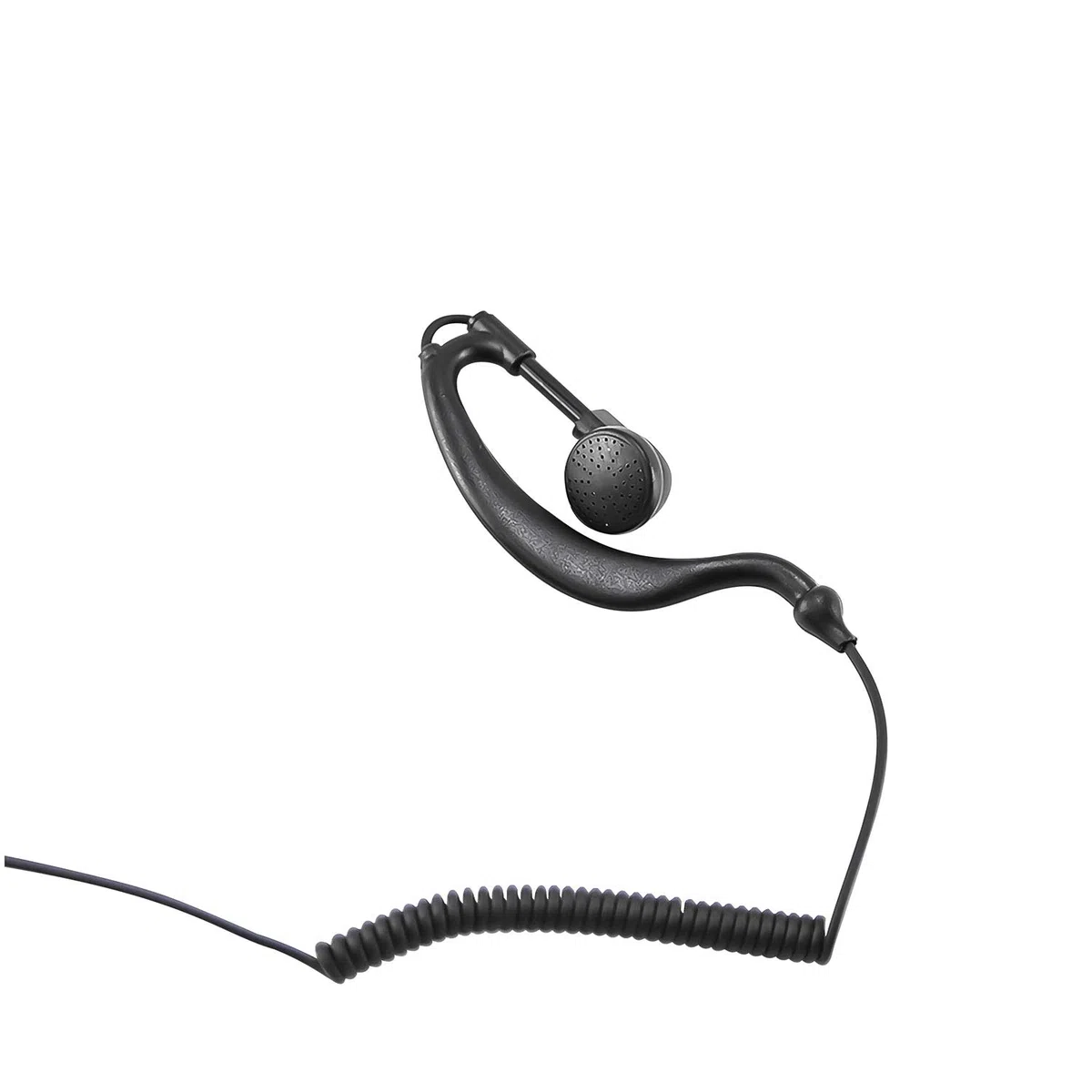 TechSide TSAU-M+ Microfono Auricolare Avvolgente 2 pin Midland | Radio ricetrasmittenti | Compatibile G7 pro G8 G9 pro M24 plus M48 M99 G6 XT G7 XTR ICOM Intek | Vigilanza Sicurezza SoftAir (5 Pz)