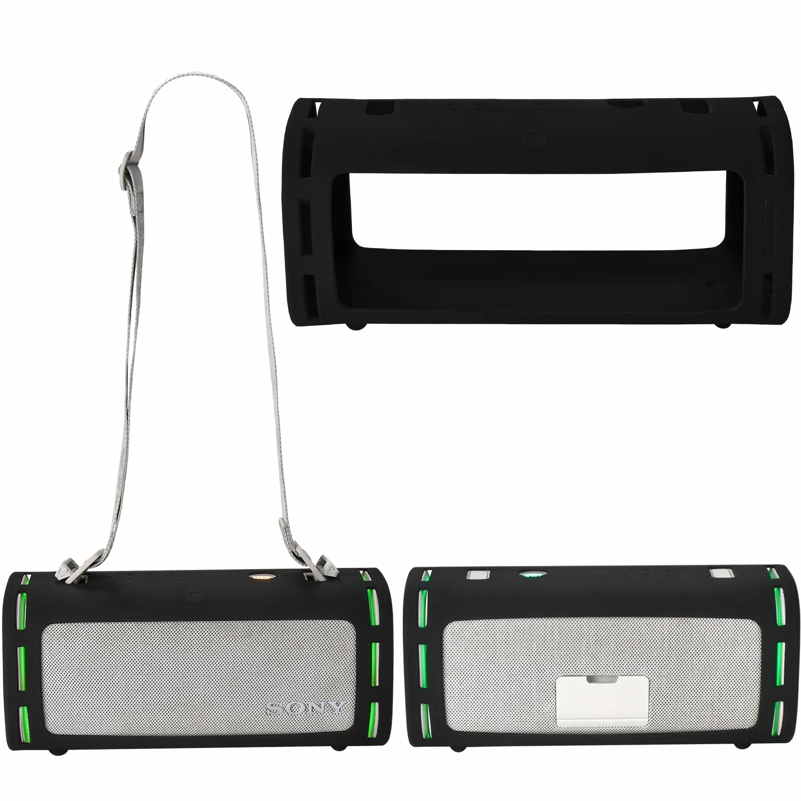 Silicone Custodia protettiva per Sony ULT Field 5 Altoparlante (Nero)