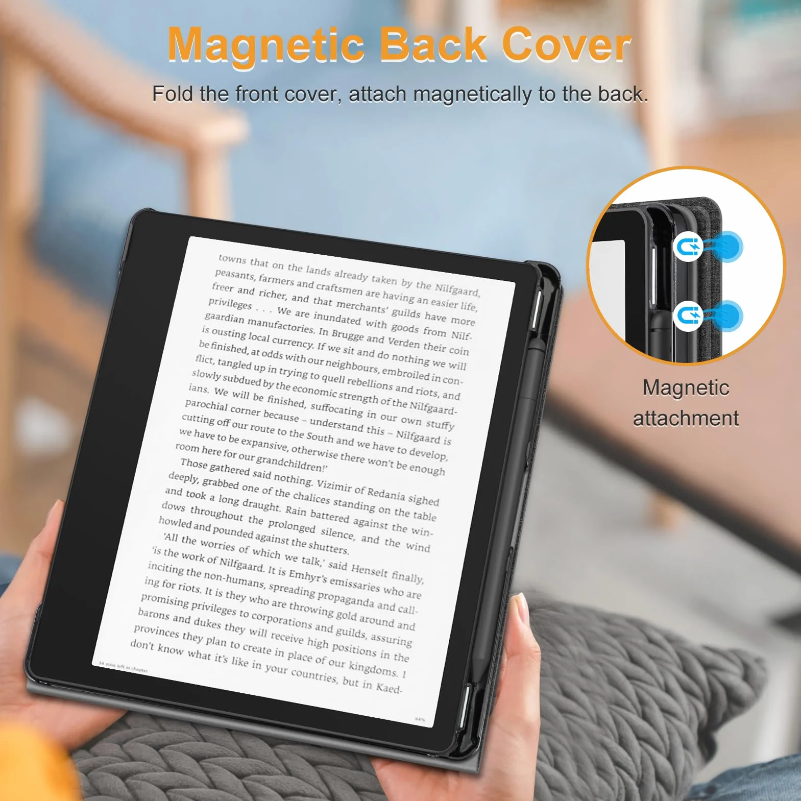 FINTIE Stand Custodia per Kindle Scribe 10,2 Pollici (Modello 2024/2022) con Portapenna - Sottile Leggero Cover Protettiva Case con Auto Sveglia/Sonno per Kindle Scribe 2024, Grigio