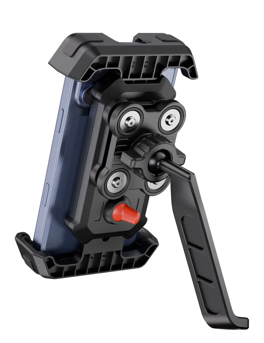 Grefay Supporto Telefono Moto [Doppio Smorzamento Delle Vibrazioni] Supporto Telefono Specchietto Retrovisore Della Moto con Rotazione di 360 per Smartphone da 5,1-6,8 Pollici