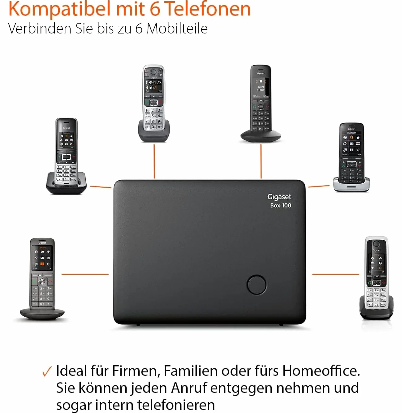 Gigaset Box 100 Telefonbasis (analog) DECT schwarz