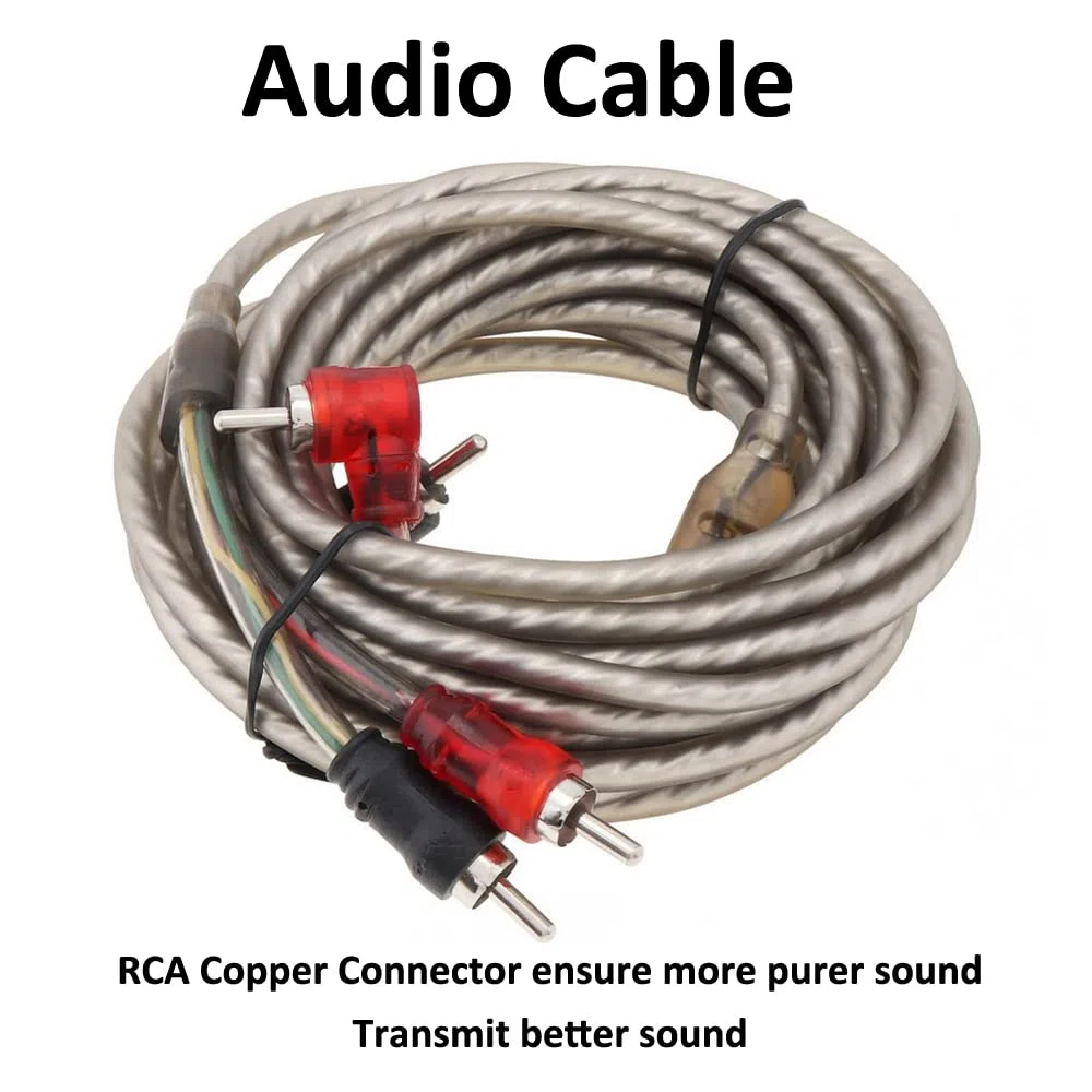 Kit Cavi Amplificatore Auto 6GA AWG Auto Audio Subwoofer Cablaggio Amplificatore Kit Cavi di Installazione RCA Alimentazione Altoparlante Filo Fusibile AGU 2000W