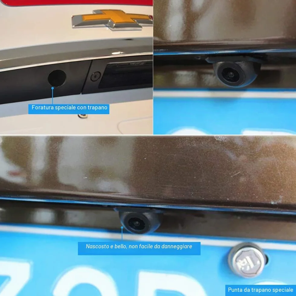 Car Rover Videocamera per Retromarcia e Assistenza Parcheggio, Impermeabile Visione Notturna