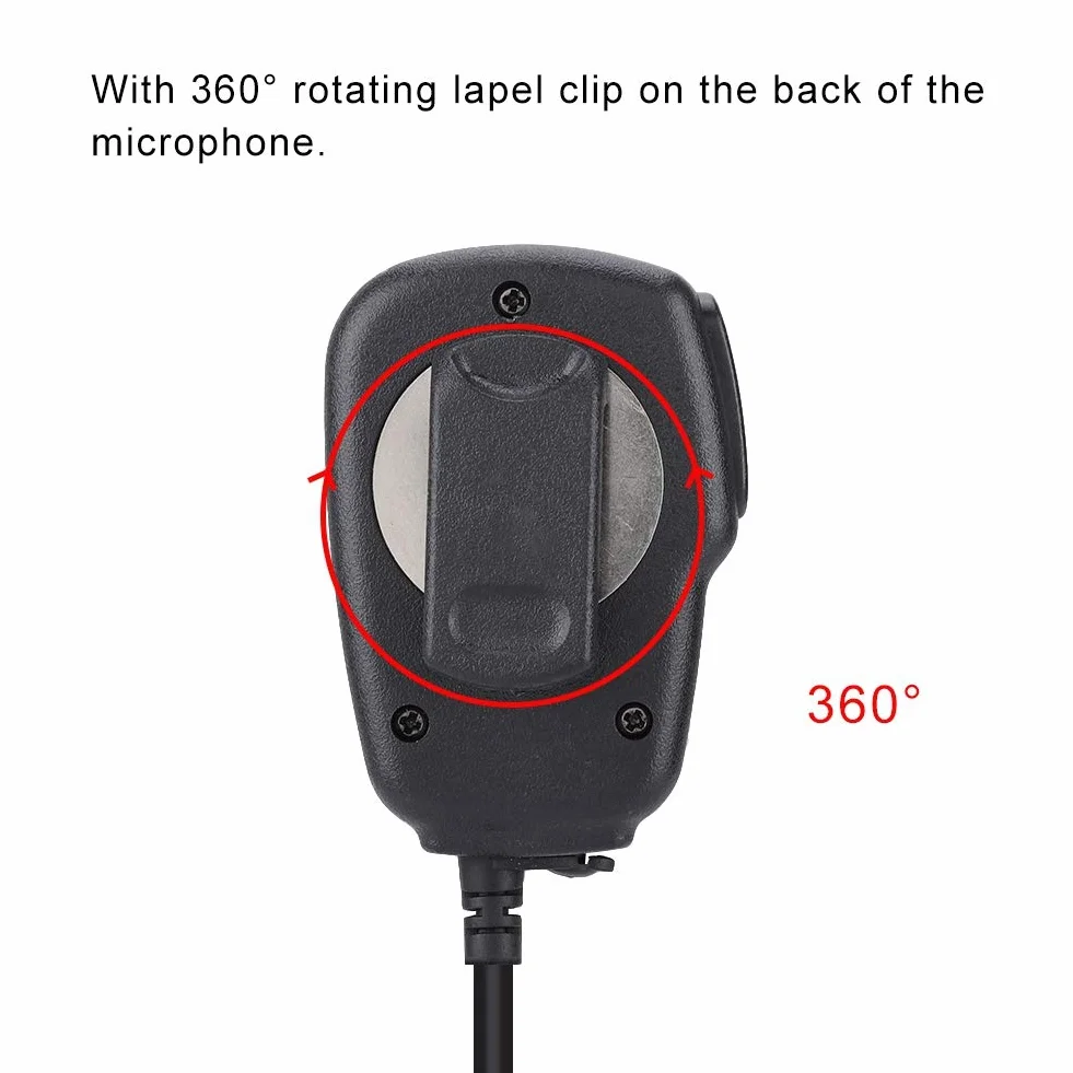 Microfono Altoparlante Walkie Talkie, Impermeabile Mini Altoparlante PTT palmare 2 Vie Mini Altoparlante Radio Esterna per UV5R 888S / /TYT