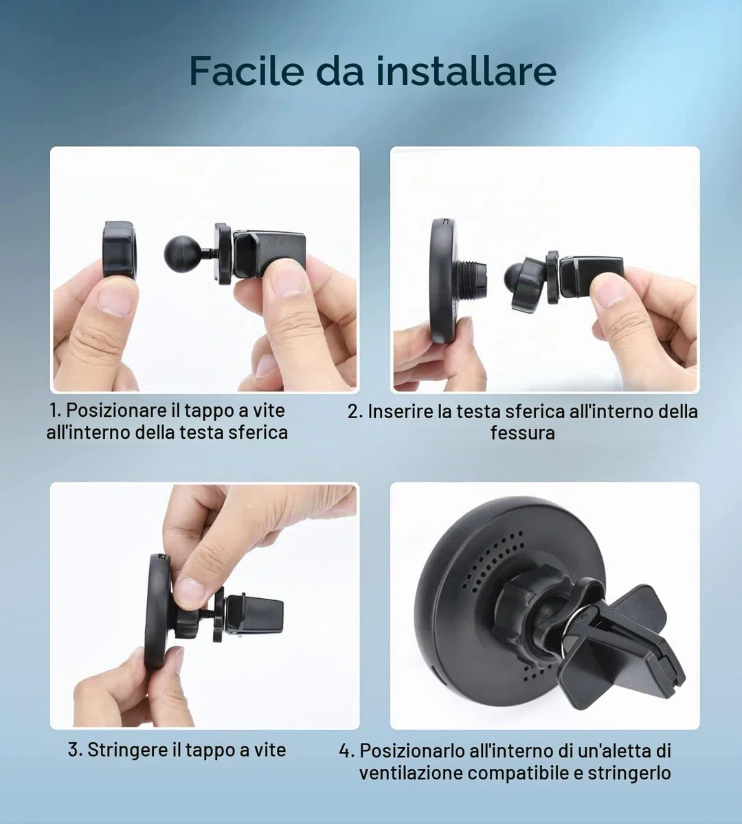 Caricatore Wireless Auto Magnetico da 15W Ricarica, magsafe Caricabatterie Senza Fili Supporto Telefono, Compatibile con iPhone 114/13 Pro/13 mini/13 PRO Max/12/12 Pro/12 PRO Max
