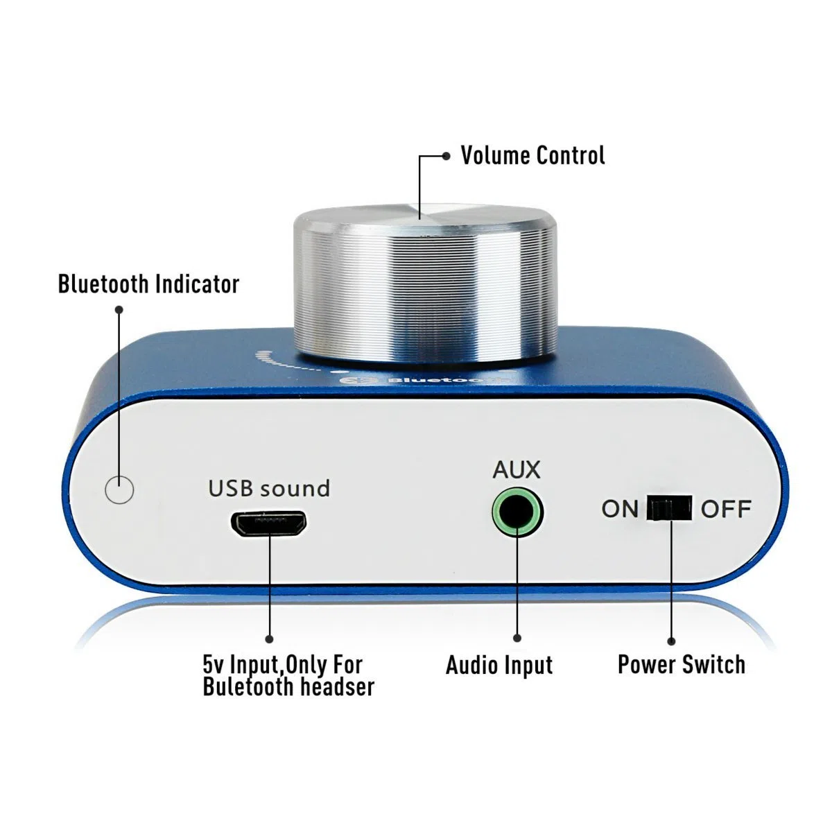 DollaTek TPA3110 30W * 2 Mini Stereo a Due canali Wireless Bluetooth Audio Amplificatore di Segnale Digitale Amplificatore di Potenza per Tablet PC Portatili Smartphone ect - Blu