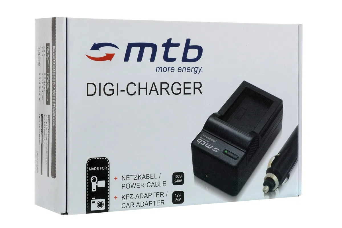 Caricabatteria (Auto/Corrente) per Canon NB-8L / PowerShot A2200, A3200 IS, A3300 IS, A3350 IS...