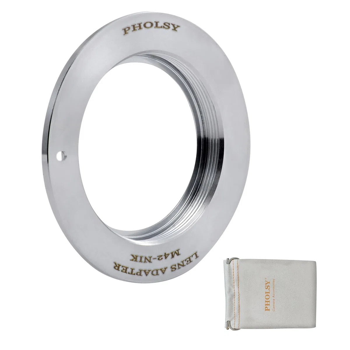 PHOLSY Anello Adattatore per Lenti Messa a Fuoco Manuale per Obiettivi M42 42mm Mount e Compatibile con Nikon F AI-Mount Corpo Fotocamera, M42 su F