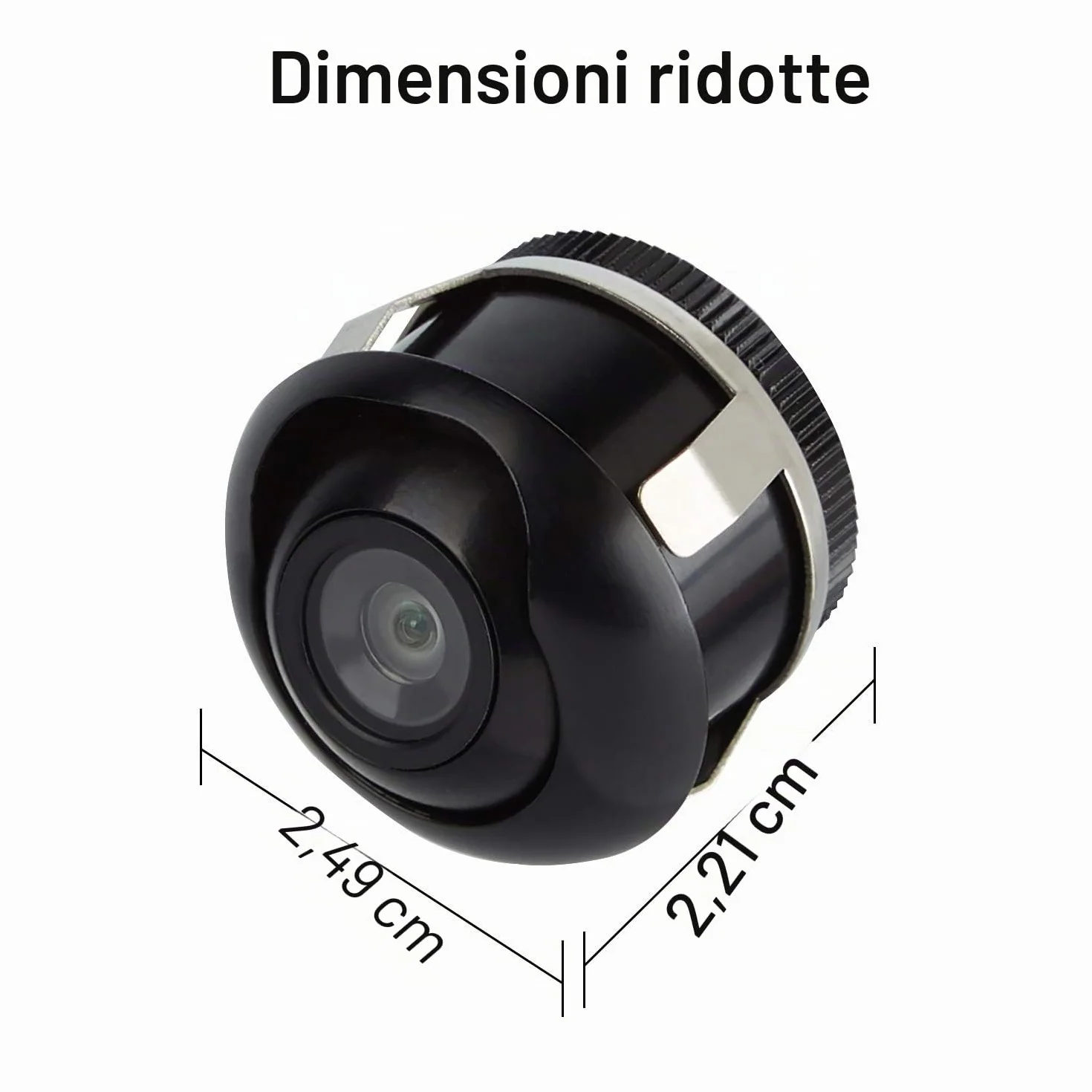 CICMOD Mini CCD Retrocamera Auto 360° Ruotabile Impermeabile Angolazione di 170° Telecamera Retromarcia Auto