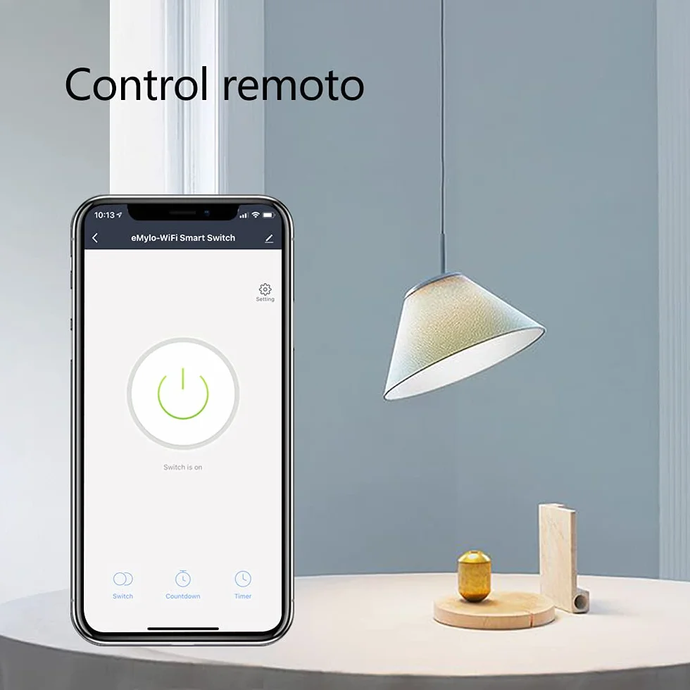 eMylo Smart Wireless WiFi switch Interruttore luce Chip Tuya Modulo relè Telecomando domotica Compatibile con Alexa Echo Google Home Support iPhone Android 2 Pz