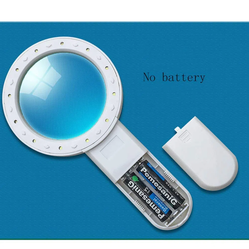 Vetro con lampada 30 volte 100 mm riparazione lente d'ingrandimento portatile vecchia lettura nera Made in China