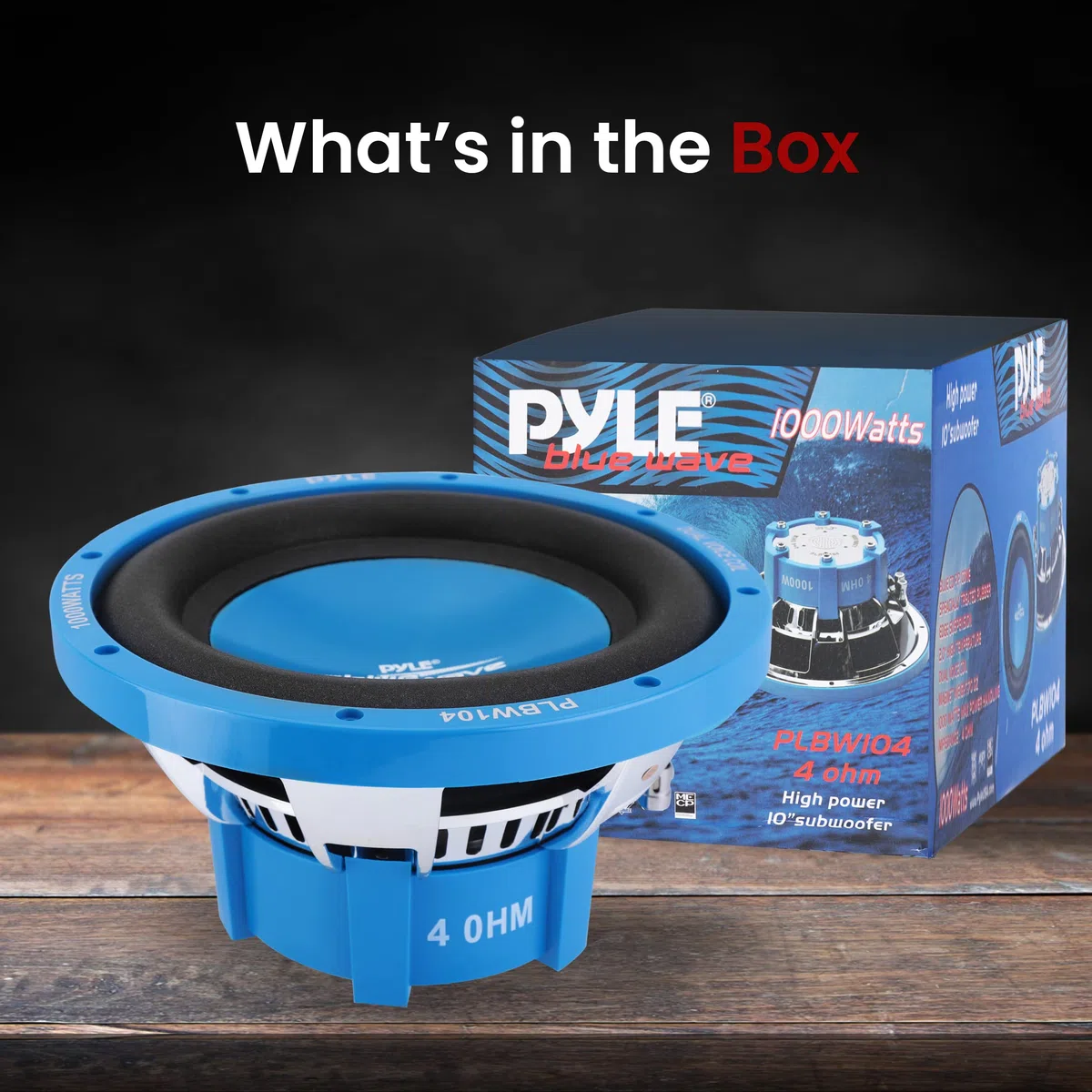 Pyle - Subwoofer DVC, 25,4 cm, 1000 W, PLBW104