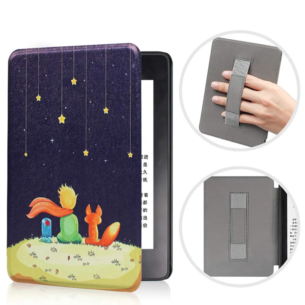 Custodia per 6 Pollici Kindle Paperwhite 5a/6a/7a Generazione (Versione 2012/2013/2015), Pelle morbida TPU Cover Protettiva Alla Moda con Cinturino da Polso e Automatica Veglia/Dormire