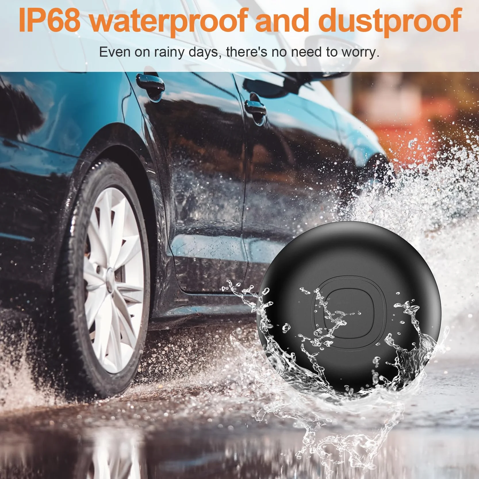 GPS Tracker per Auto, Localizzatore GPS per Auto senza Abbonamento, Compatibile con Android e iOS, IP68 Impermeabile, Magnetico Air Tracker GPS per Moto, Bici, Bagagli