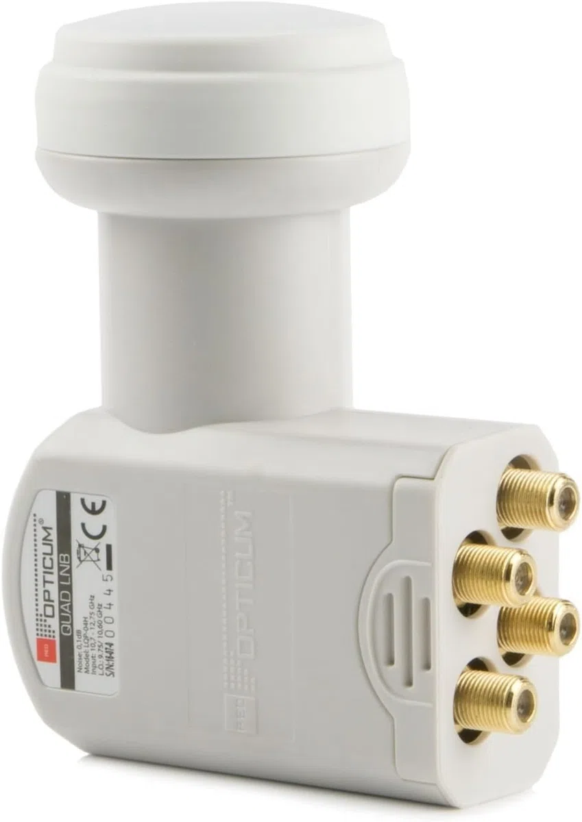 Opticum Quad LNB - LQP-04H - Contatti dorati (Full HD, 3D)