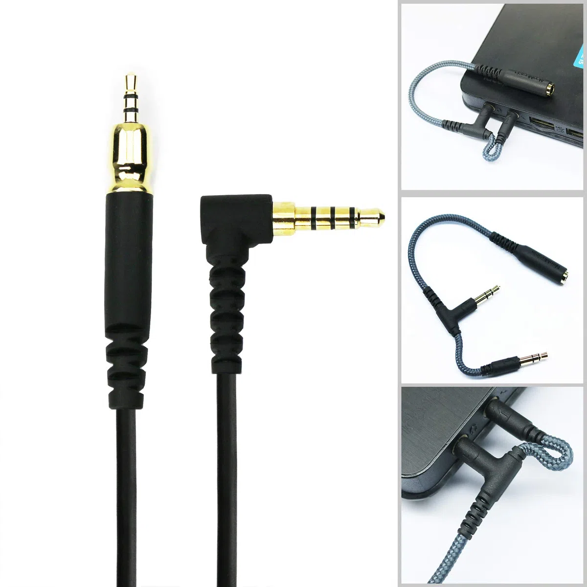 Cavo audio di ricambio, compatibile con cuffie da gaming Sennheiser Game One, Game Zero, PC 373D, GSP 350, GSP 500, GSP 600 1.3m/4.3ft
