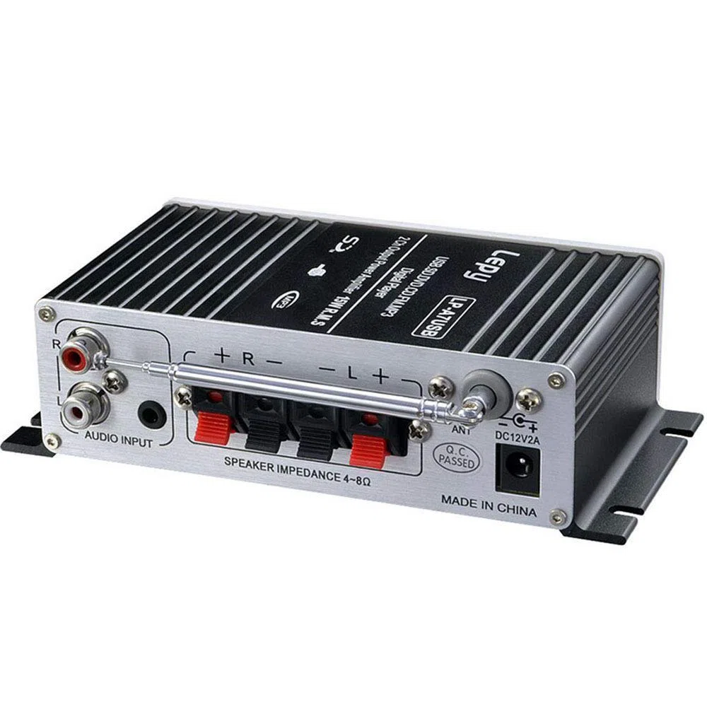 DollaTek Lepy A7USB Amplificatore di Potenza per Auto Amplificatori Stereo per Lettore MP3 FM USB da Auto Multifunzionale