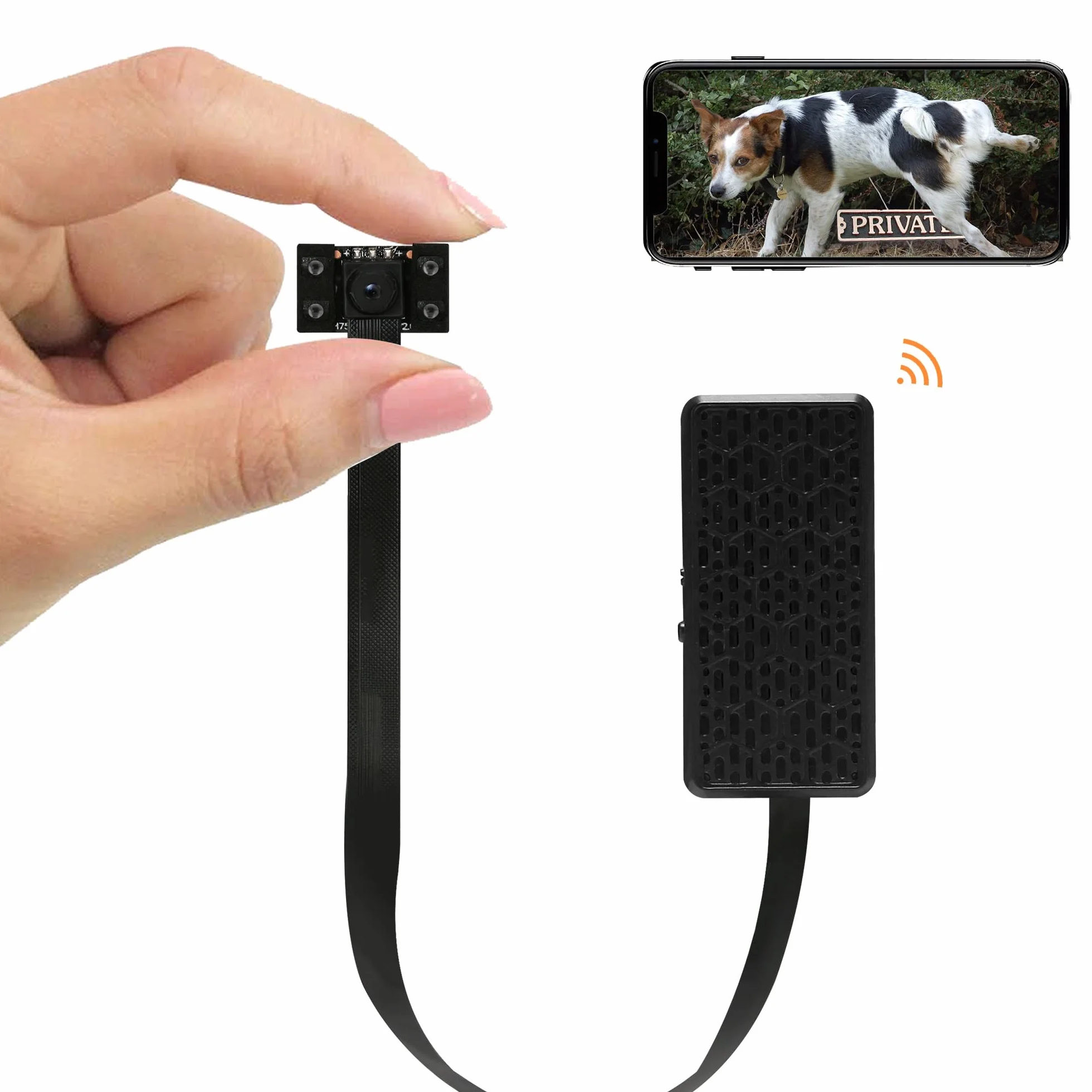 WIWACAM Mini Telecamera Spia Nascosta, 4K Ultra HD Telecamera WiFi Interno, Microcamera Invisibile Batteria Videocamera Sorveglianza con Visione Notturna Rilevamento di Movimento Allarme e-mail, MW5