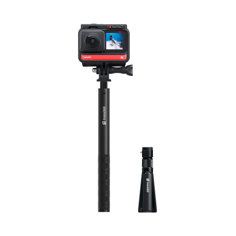 Insta360 Bullet Time Bundle - Kit con Selfie Stick e Impugnatura Aggiuntiva Ergonomica con Treppiedi Integrato, Compatibile con Videocamera ONE/ONE X/EVO, Allungabile fino a 120cm - Nero