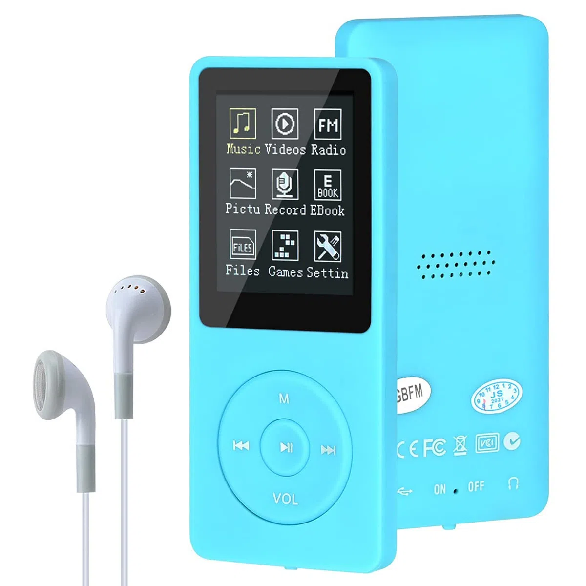 Lychee Lettore MP3, Lettore MP3/MP4, Lettore musicale digitale, 8 GB, Suono HiFi portatile, Suono senza perdite, Lettore musicale con musica/video/registrazione vocale/Radio FM/Lettore E-Book