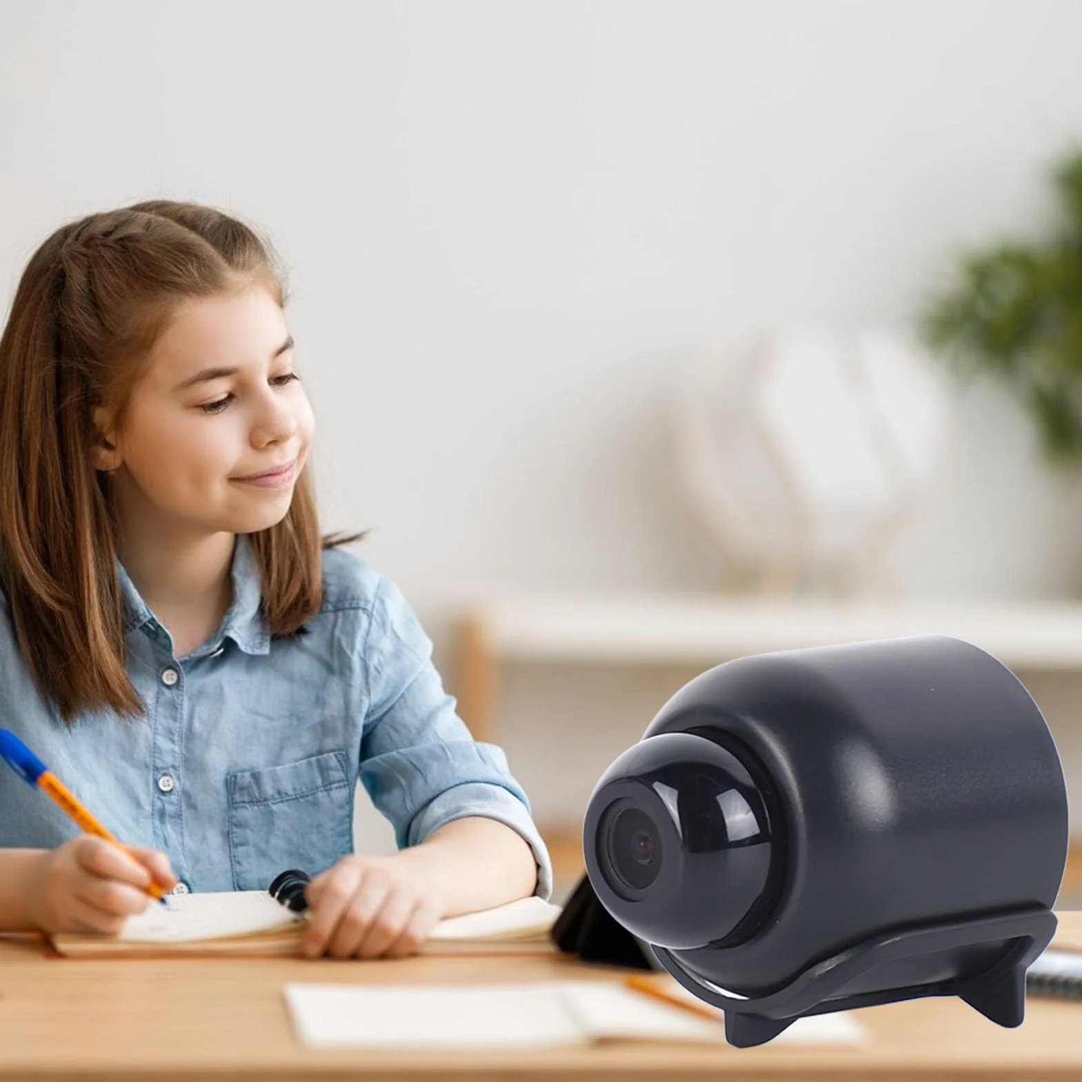 Mini Telecamera Wi-Fi per Visione Notturna Monitoraggio Remoto Telecamera di Sicurezza per Rilevamento Mobile per Interni Domestici