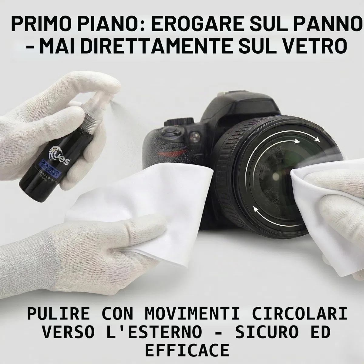 Kit di pulizia della fotocamera UES: tampone sensore APS-C, liquido per la pulizia di lenti e sensori, penna per lenti, ventilatore di aria, panno in microfibra per lenti e schermo, tessuto per lenti