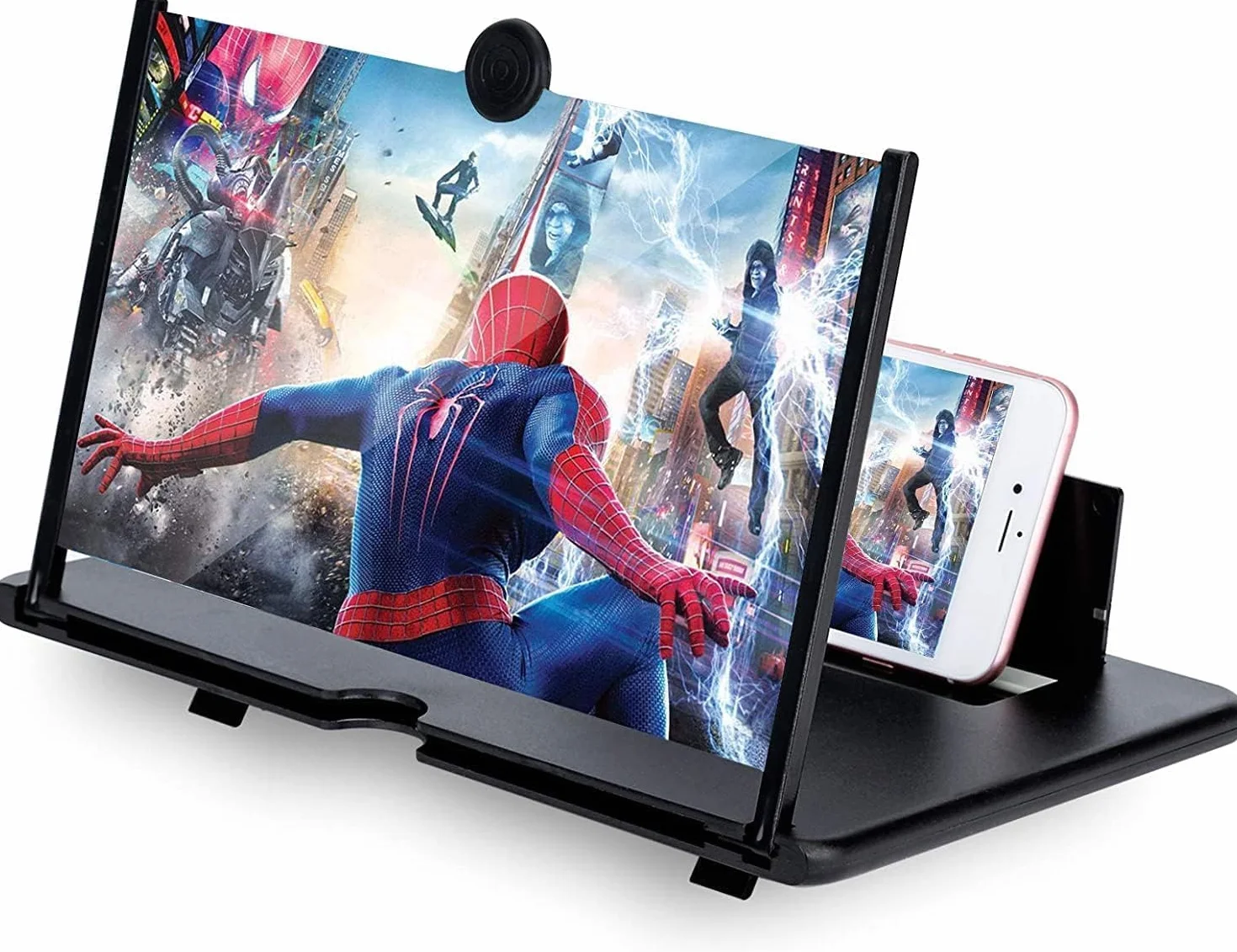 Lente ingrandimento smartphone, 16 pollici Ingranditore schermo smartphone 3D HD, anti-luce blu, adatto per la visione di film, anime, per tutti gli smartphone