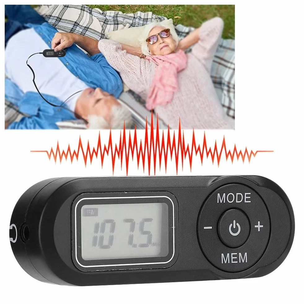 T opiky Radio FM Portatile, Radio Portatile Tascabile FM Mini Lettore Musicale Radio FM Digitale con Schermo LCD da 1,1"e Auricolari, Chip di Elaborazione Digitale Memoria di spegnimento