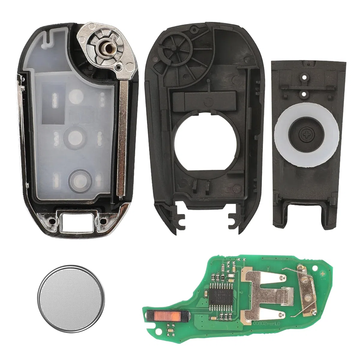 Heart Horse Guscio chiave telecomando auto 3 pulsanti per Peugeot Expert 208 2008 308 3008 508 5008 custodia chiave Citroen C3 C4 Cactus guscio chiave telecomando con 434MHz 4A Chip HU83 Lama