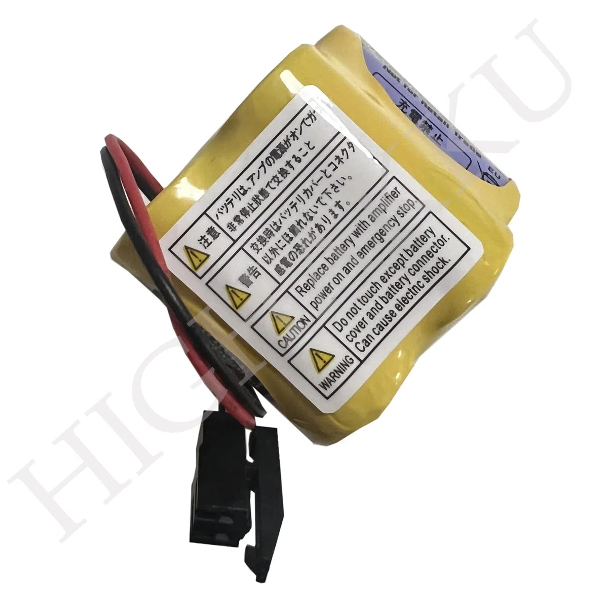 Batteria di ricambio BR-2/3AGCT4A 6 V compatibile con controlli FANUC, PLC Computer Ge Fanuc 18T Series, A98L-0031-0025, CUSTOM-107, SHS749, ALIT0138, LIT0138 con Black Plug