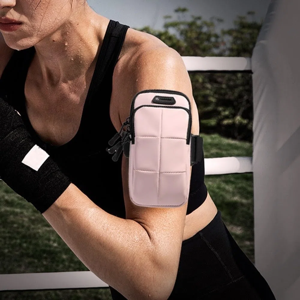 DONGKER Fascia Braccio Sportiva, Porta Cellulare Impermeabile per Correre Borsa Bracciale Regolabile per Corsa Running