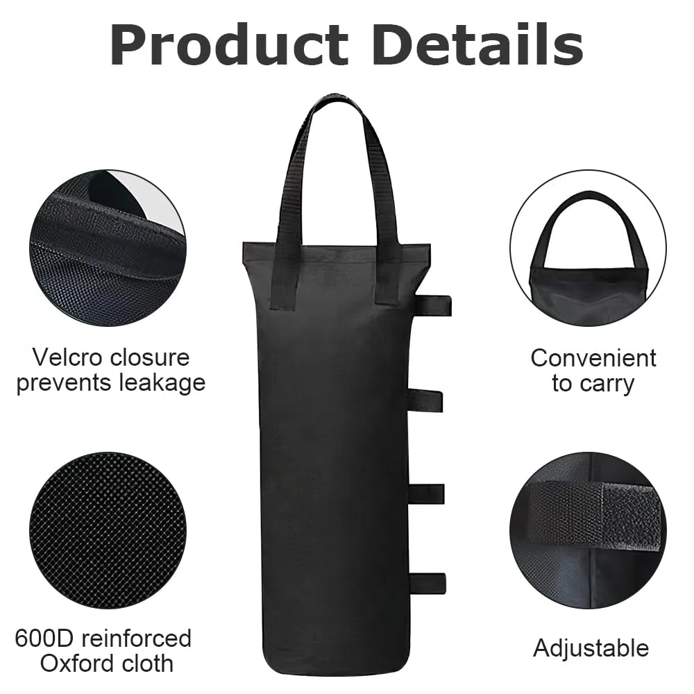 6 sacchi per tenda da 50 x 20 cm, pesi, per sacco di sabbia, per gazebo