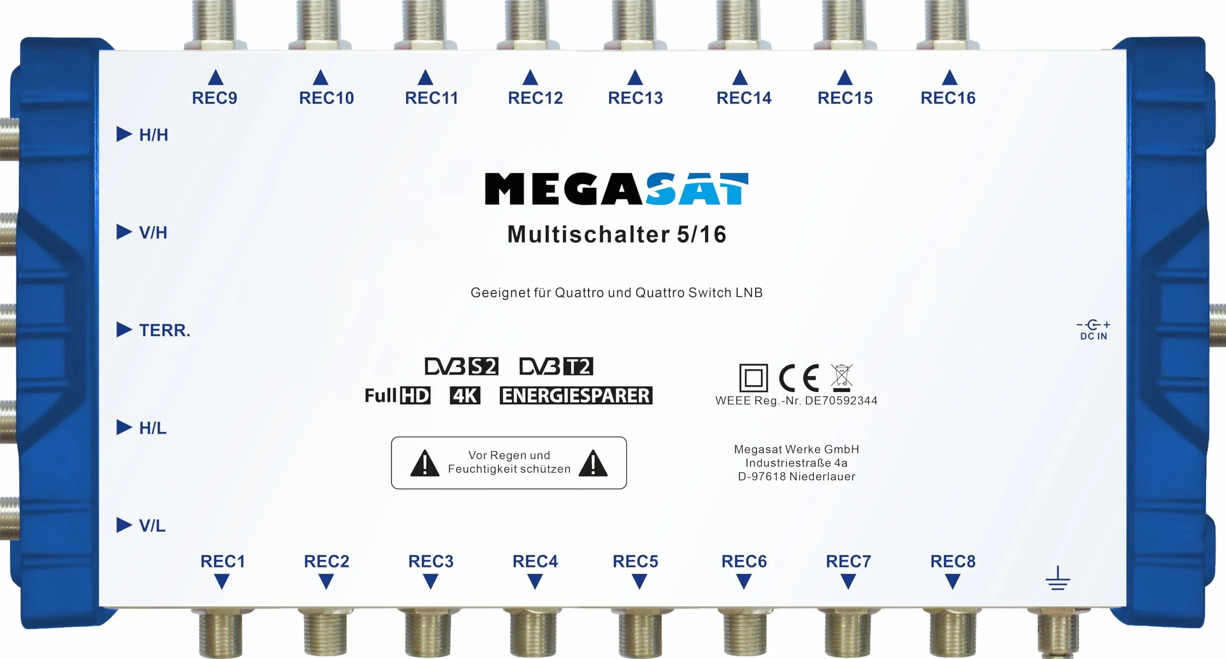 Megasat Multiswitch 5/16 – Multiswitch (ricezione di 1 satellite, fino a 16 utenti)