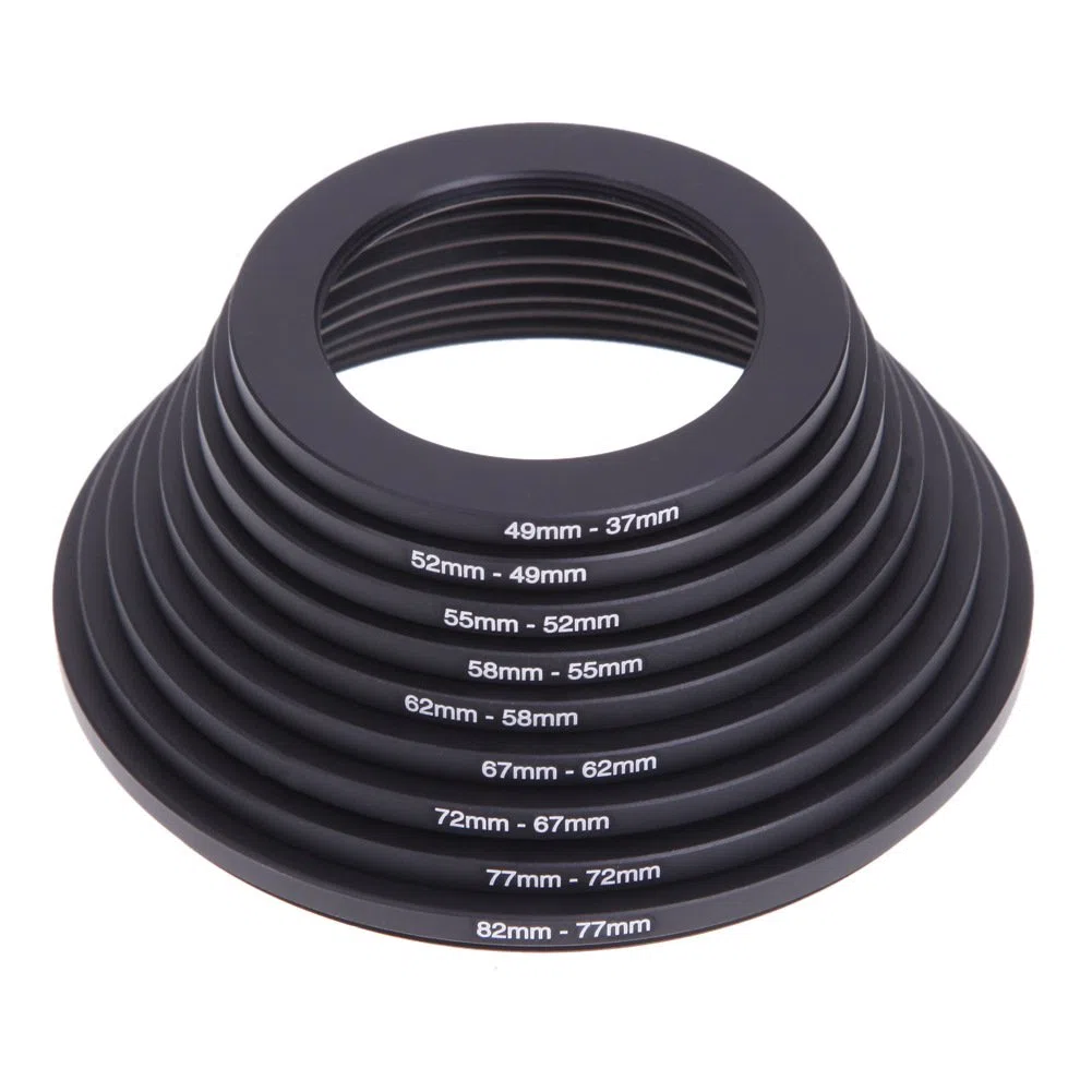 zalati Set di adattatori per anelli filtranti, 18 anelli adattatori in metallo per filtri per lenti fotografiche, 9 anelli Step Up e 9 anelli Step Down