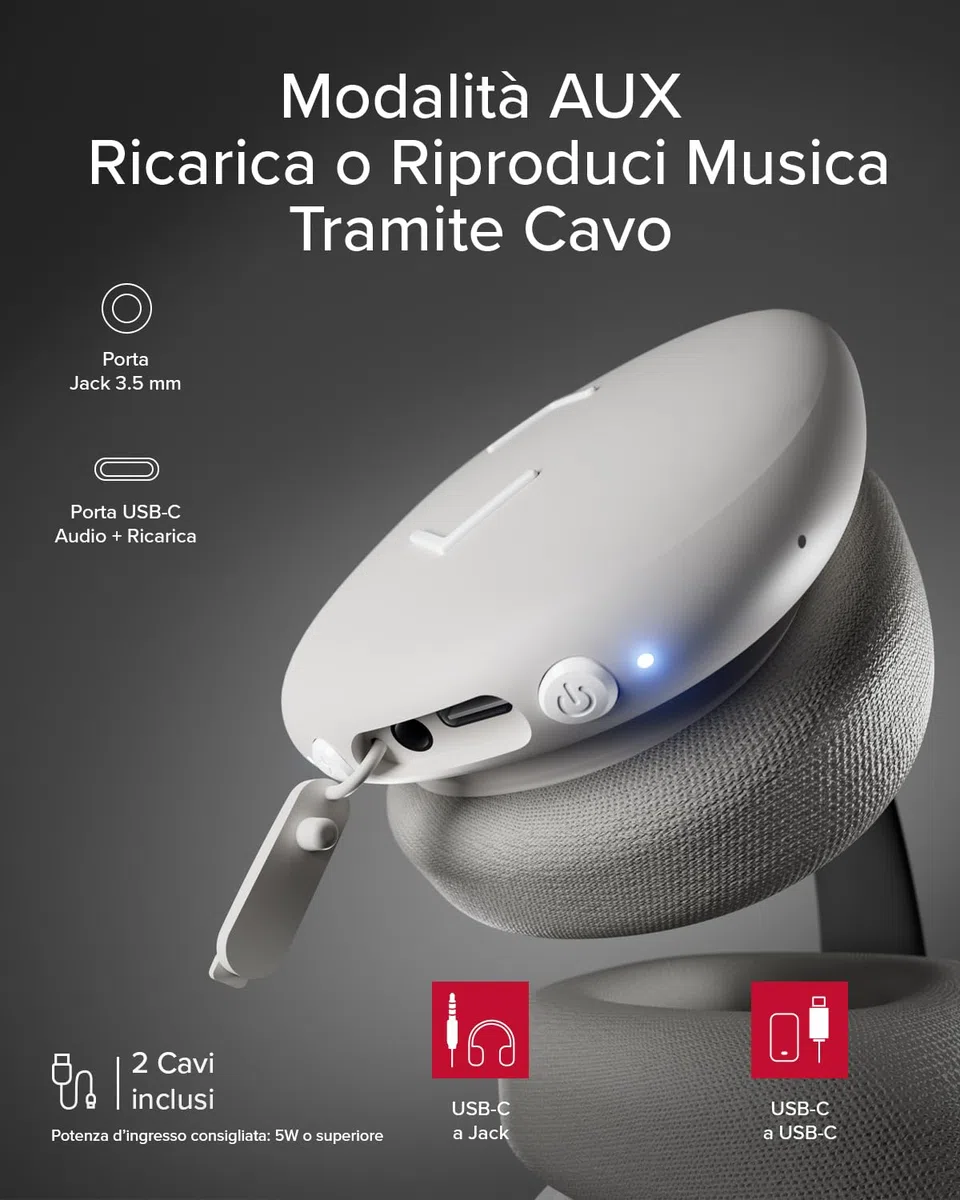 JAZ Pure Wave Cuffie Wireless Gaming On Ear, Jack 3.5mm Incluso | Bassa Latenza, Microfono e Controlli Integrati, Cavo Di Ricarica incluso, per Smartphone, Tablet, Laptop, 50h di Riproduzione