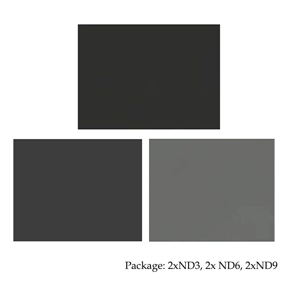Kit di filtri in gel a densità neutra per illuminazione, 40,6 x 50,8 cm, ND3, ND6, ND9 per studio fotografico, video, torcia elettrica, fotografia a LED, 6 pezzi