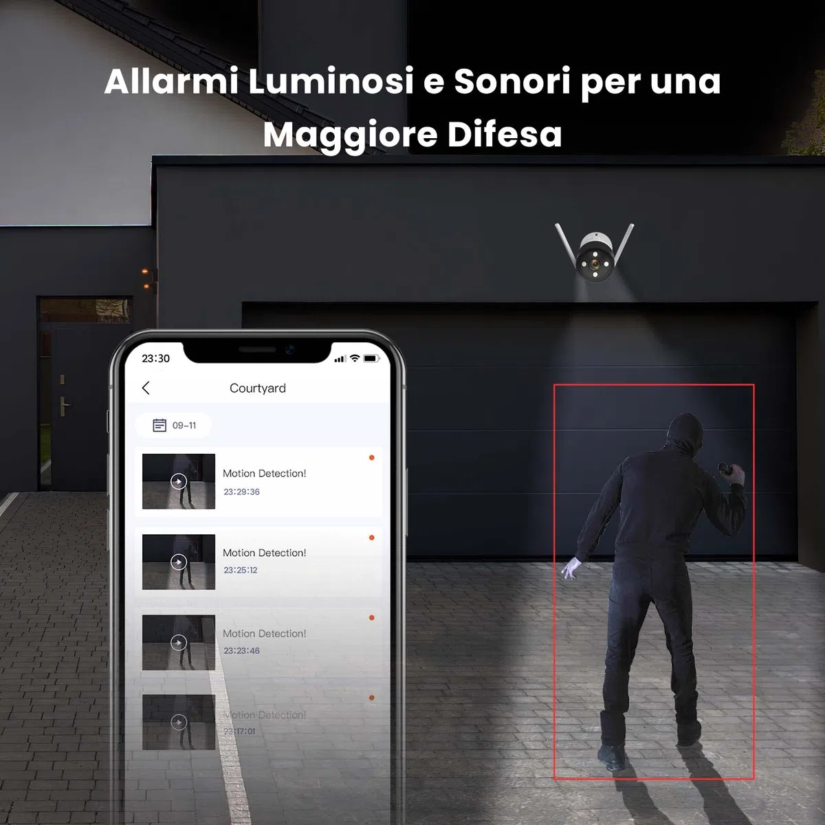 Tenda Telecamera Wi-Fi Esterno, 1080P Videocamera Sorveglianza Esterno con Visione Notturna a Colori 30m, Audio Bidirezionale, Rilevamento di Movimento e Persone, Compatibile con Alexa, CT3