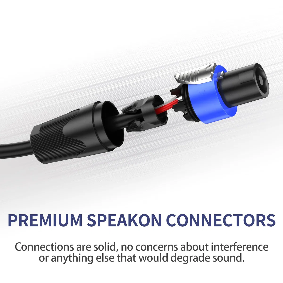 GCTBL 10M Cavi Speakon a Speakon Cavo per Casse audio professionale da 15 Guage Cavo per altoparlanti amplificatore DJ/PA con Twist Lock