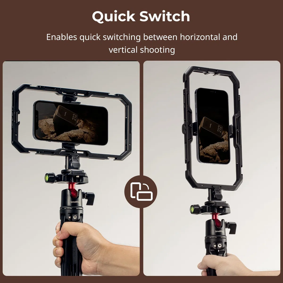 SMALLRIG H11 Adattatore a Sgancio Rapido per Gabbia Mobile a Sgancio Rapido SMALLRIG H11, per Treppiedi, Stabilizzatori, Cursori e Altre Attrezzature con Teste per Treppiede per Arca - 4609
