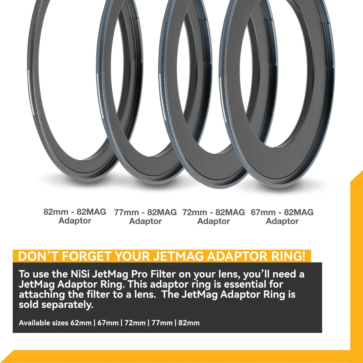 NiSi 82mm JetMag Pro Magnetic Black Mist 1/4 Filtro magnetico per diffusione Promist Efficace per fotocamera (da utilizzare con l'anello adattatore JetMag Pro)