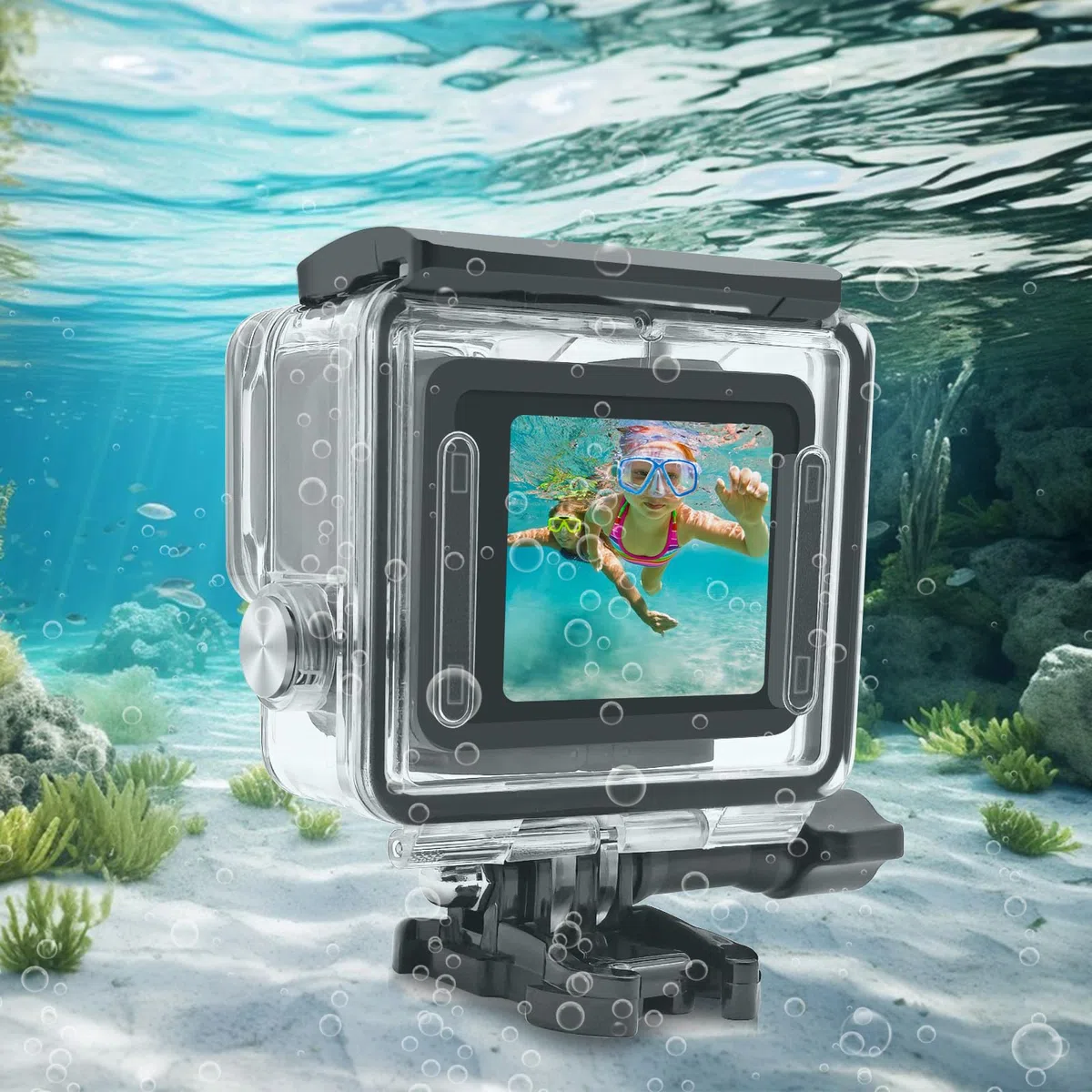 Custodia subacquea per GoPro HERO 4K 2024, PULUZ 60 m, custodia impermeabile con vite per fotografia fotocamera HERO 4K 2024