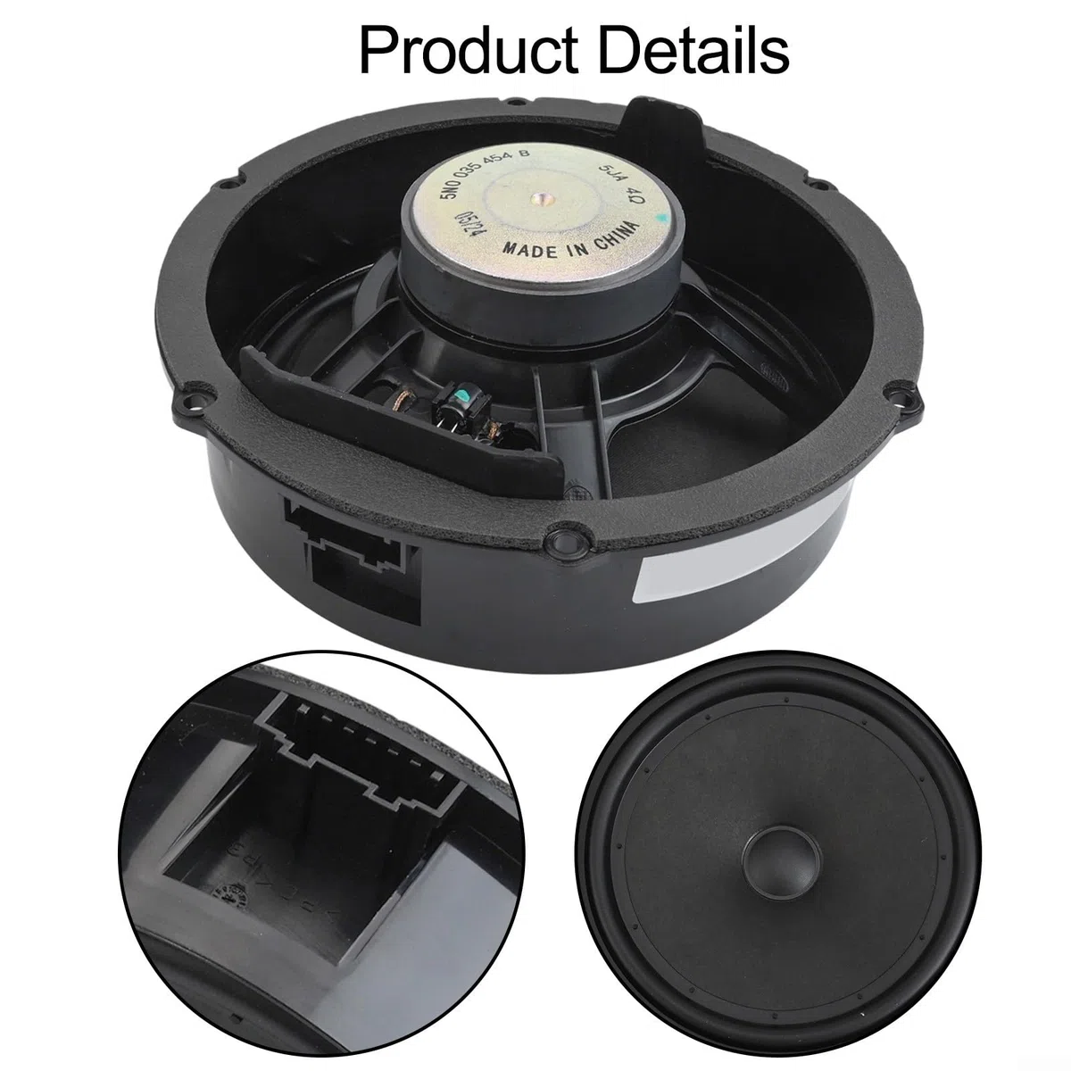 Altoparlante interno di ricambio per auto anteriore e posteriore OEM 5N0035454B, 5N0035453C ABS nero, compatibile con Tiguan 2009-2019 (anteriore)