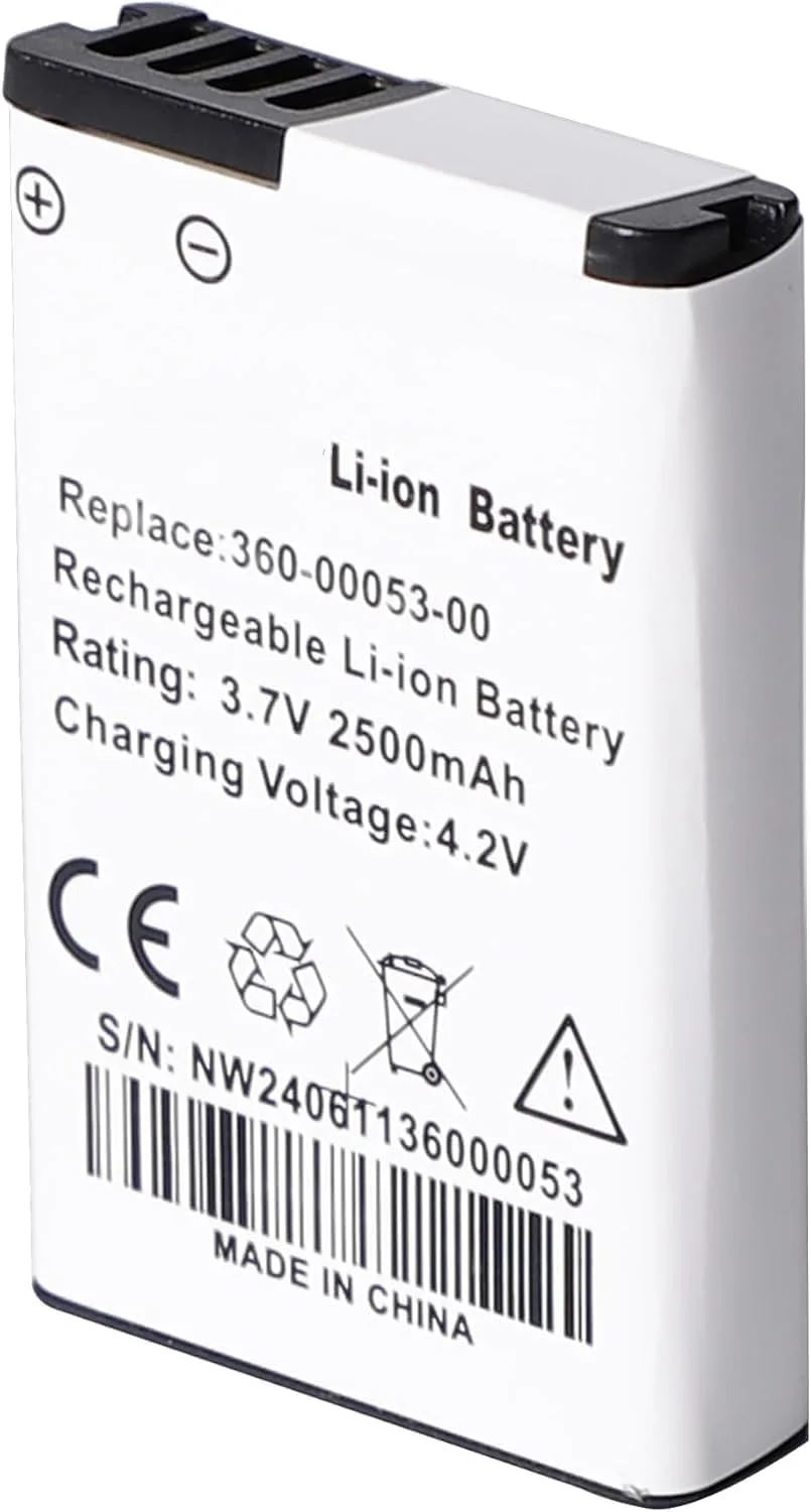 Batteria di ricambio 2500 mAh 3,7 V 361-00053-00 361-00053-04, 010-11599-00, 010-11654-03, compatibile con Garmin Alpha 200/200i/300i/Montana 600/600T/6000000000000 t Camo/65 Batteria GPS 0