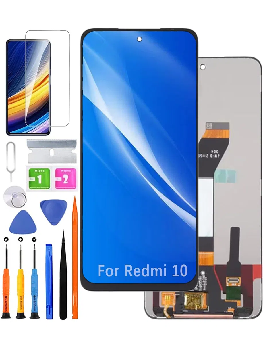 Display originale di ricambio per Xiaomi Redmi 10/10 2022 schermo LCD, 21061119AG 21061119DG 21061119AL schermo LCD Display Touch Digitizer Assembly Kit parti di riparazione
