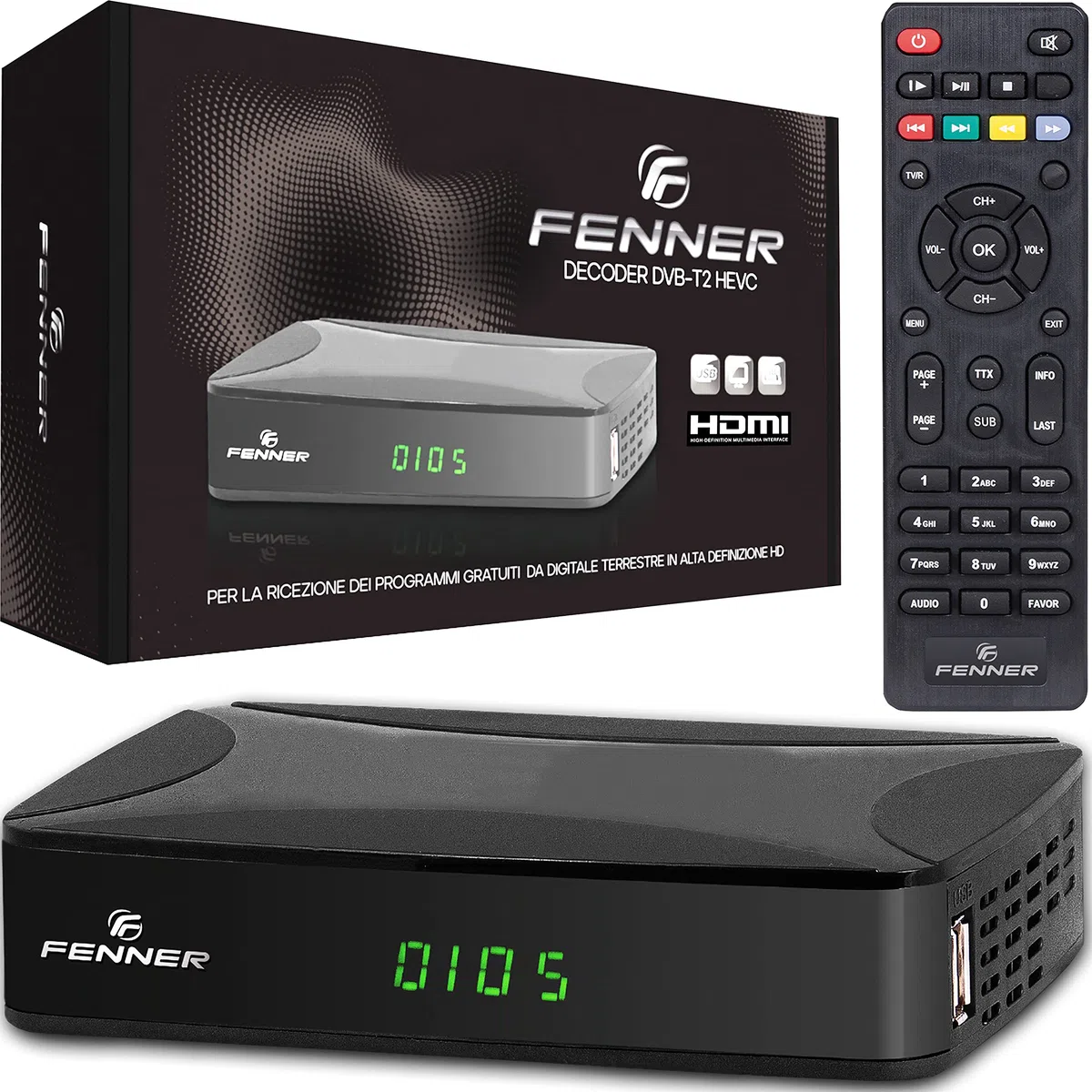 Decoder DVB-T2 HD 1080p SINTONIZZAZIONE AUTOMATICA Decoder Digitale terrestre 2024 HDMI HEVC Main 10 Bit H265 riceve TUTTI i canali gratuiti DOLBY-DIGITAL+ (GX1 (Senza Tasti sul display))