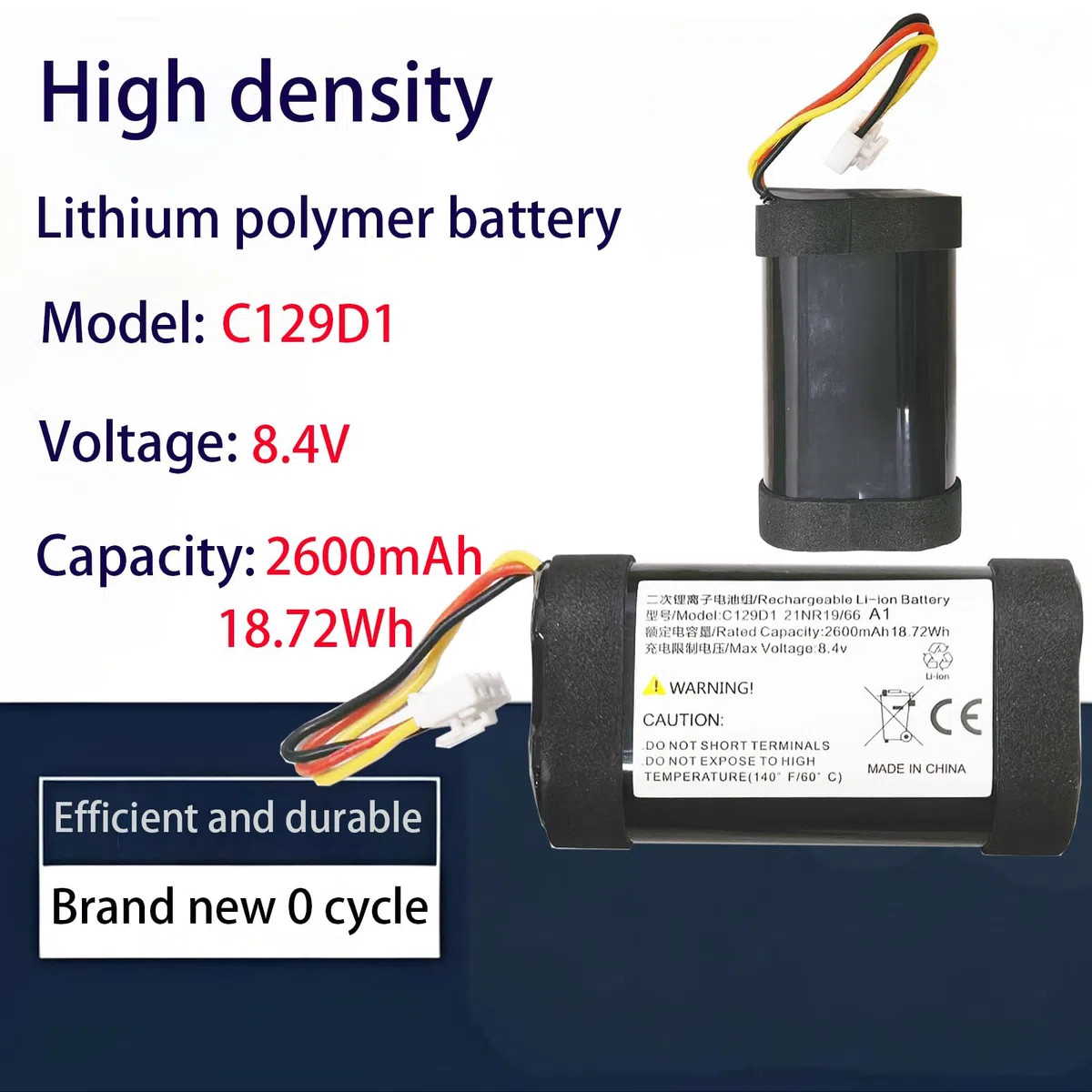 C129D1 - Batteria di ricambio compatibile con Bang & Olufsen B&O BeoPlay P6 A1 Speaker C129d1 C129d3