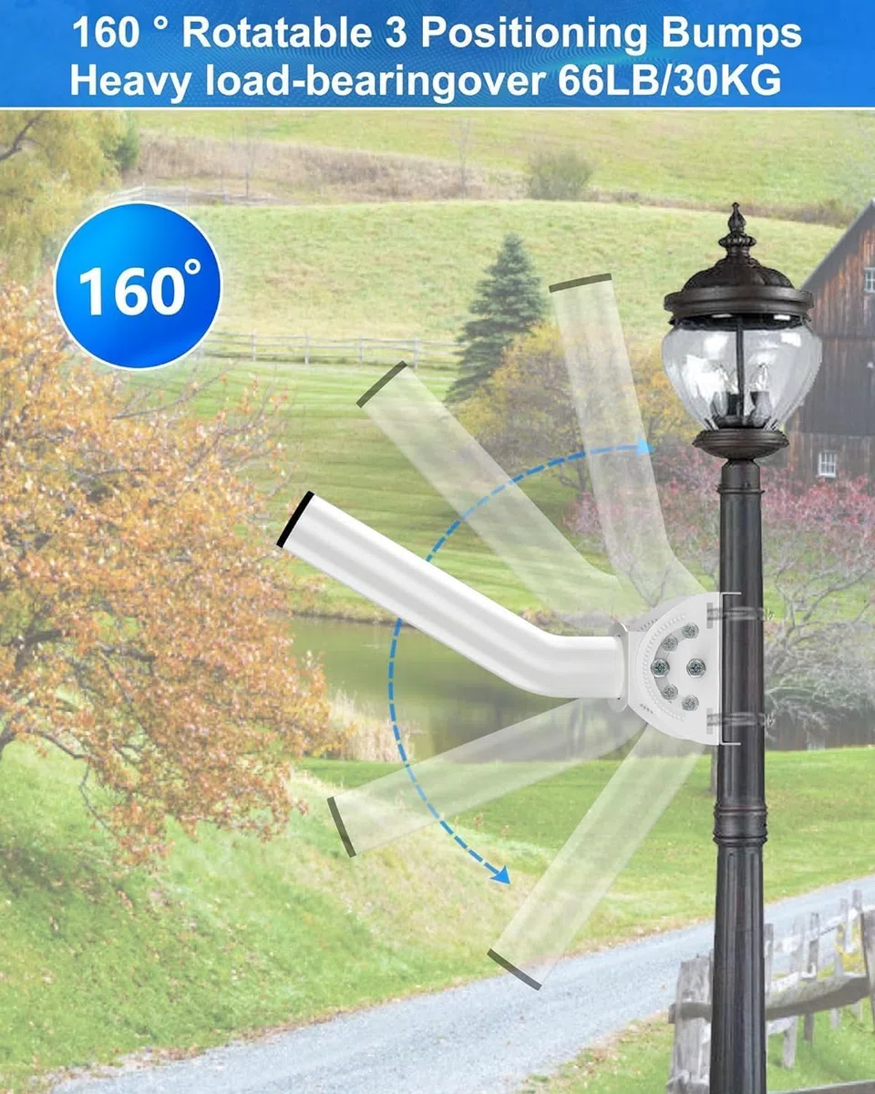 Staffa Antenna,Palo Antenna TV Esterno,13 Pollici,Resistente al Vento e alla Pioggia,Supporto per Client Bridge CPE di Punto di Accesso Wireless,Confezione da 2
