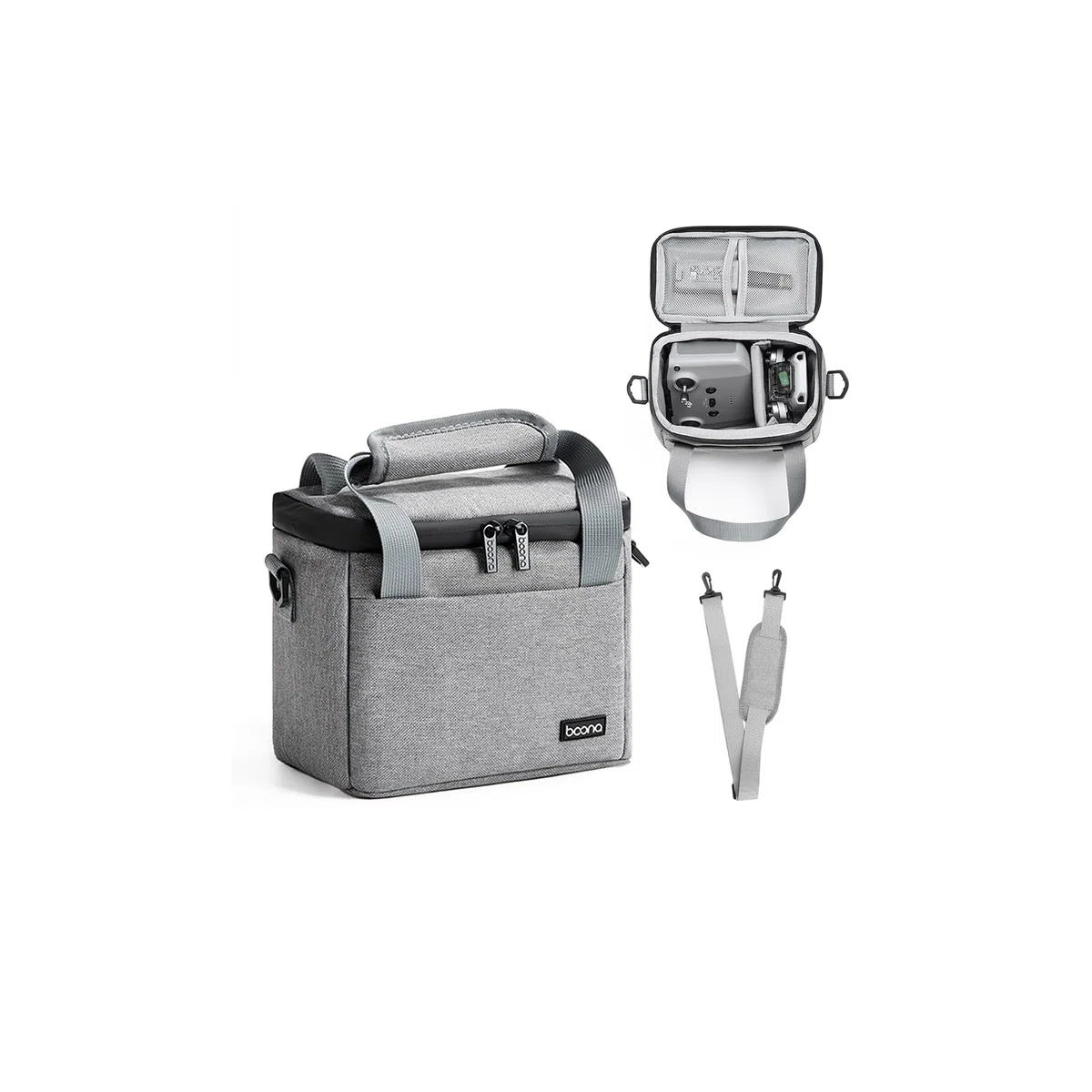 Custodia per Drone DJI Mini 4K/4/2 SE, Borsa a Tracolla per Accessori e Telecomandi - Zaino Portatile Oxford Impermeabile con Maniglia e Cinghia (Grigio)